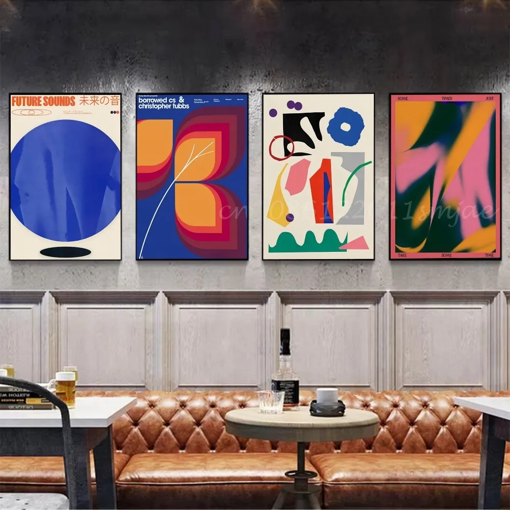 KSUMRET Jazz Kissa Nishikigoi affiche auto-adhésive Art papier imperméable autocollant café maison Bar salle décoration murale