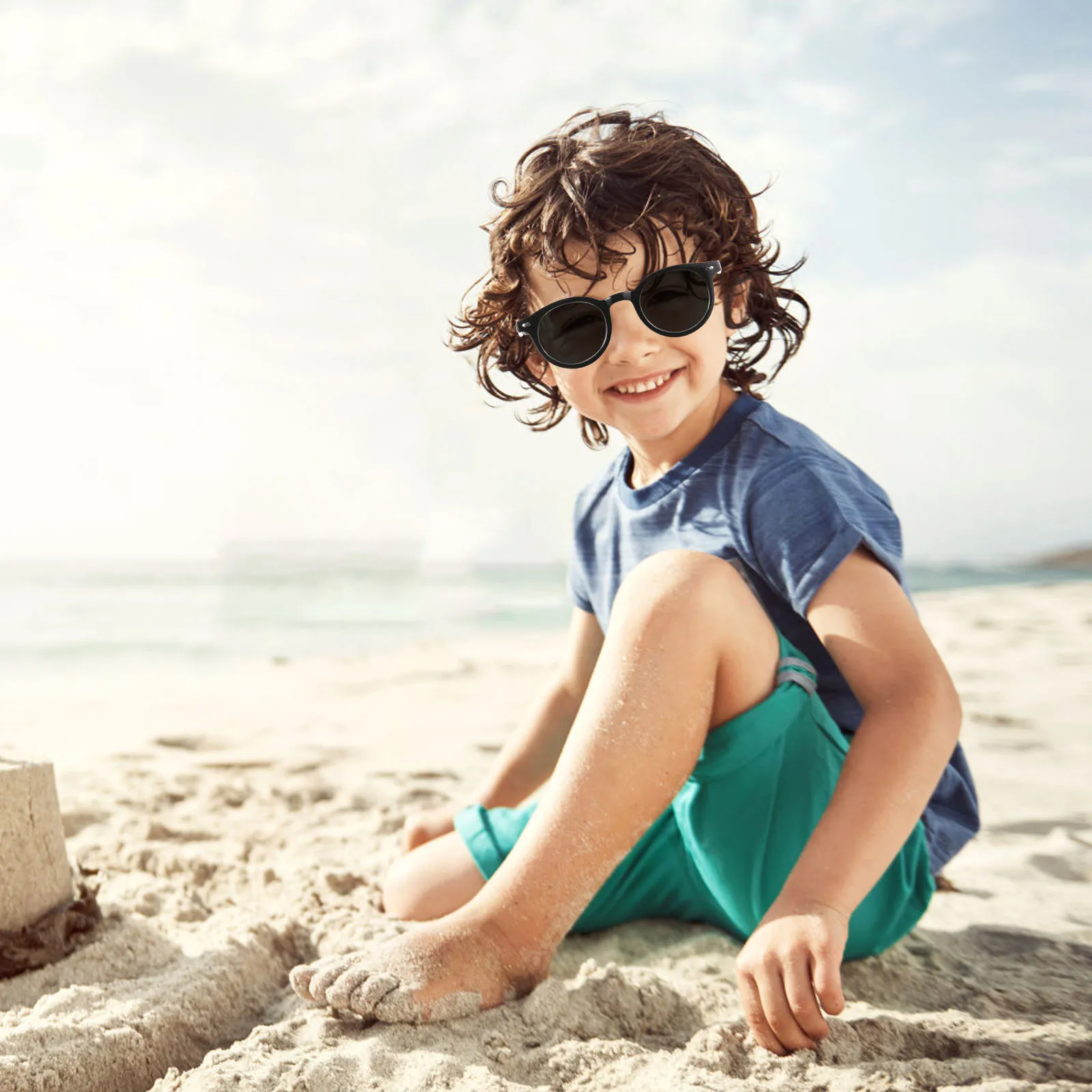 

Round Sunglasses Mens Circle Frame Lightweight Outdoor Summer Black Driving Cycling Sun Glasses Fashionable