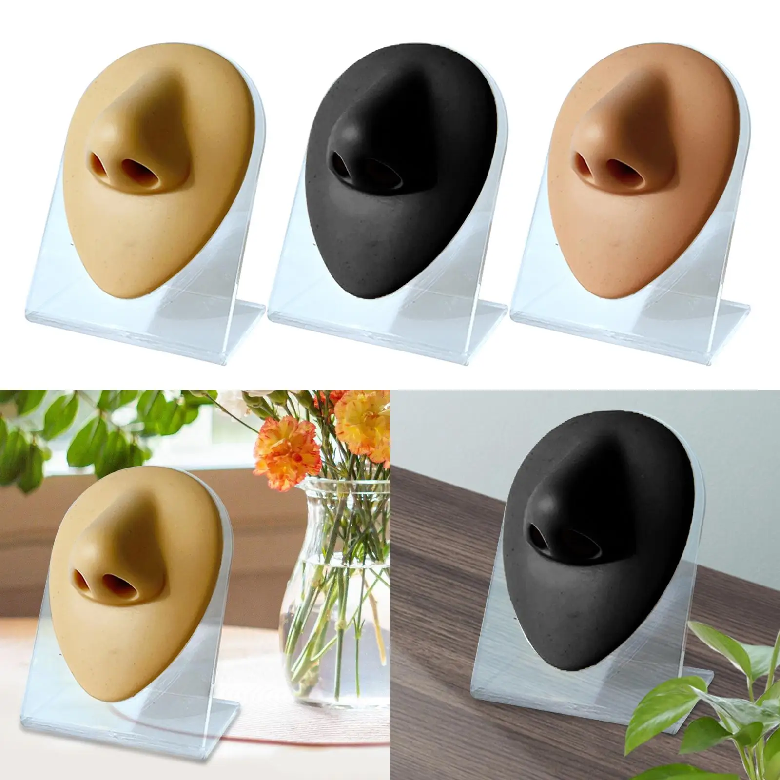 

Soft Silicone Nose Model Flexible body Displays Human Model for Home Beauty Salon Practicing Jewelry Display Teaching Tool