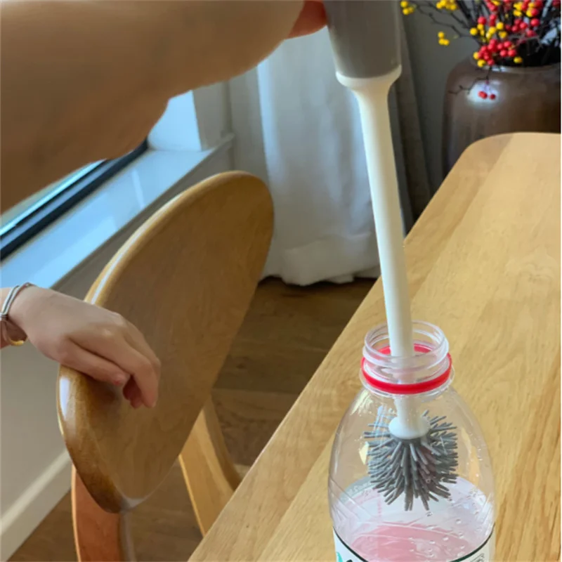 실리콘 병 브러시 청소 컵 브러시, 유리병 급식 청소 브러시, 병 브러시, 커피 차