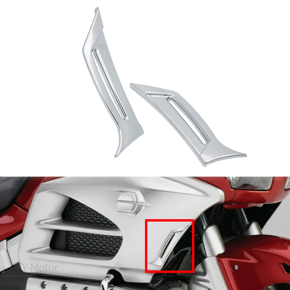 Motorcycle Chrome Fairing Intake Scoops Audio Comfort Fit For Honda Goldwing GL1800 2012-2017