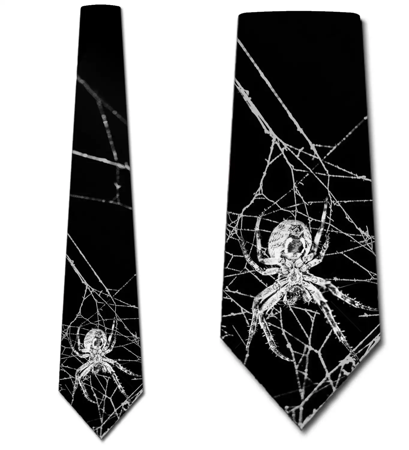Spider Ties Mens Halloween Creepy Crawler Necktie by Three Rooker