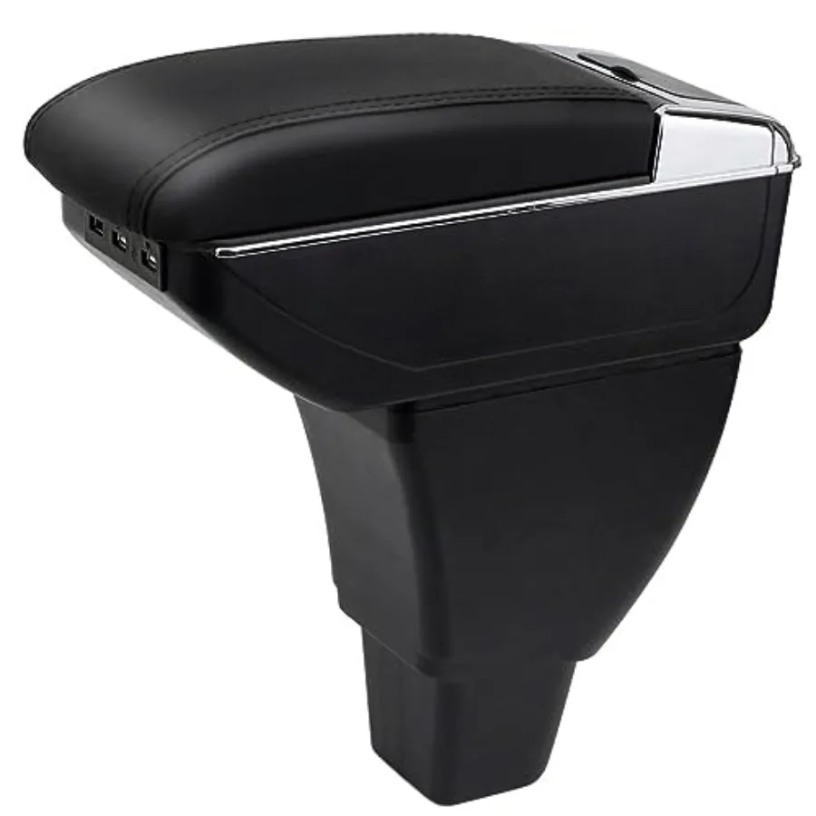 

Console Armrest for Toyota bB Scion xB 2004 2005 2006 Center Storage Box with Base Cup Holder All Black, Double Layer with 7 US