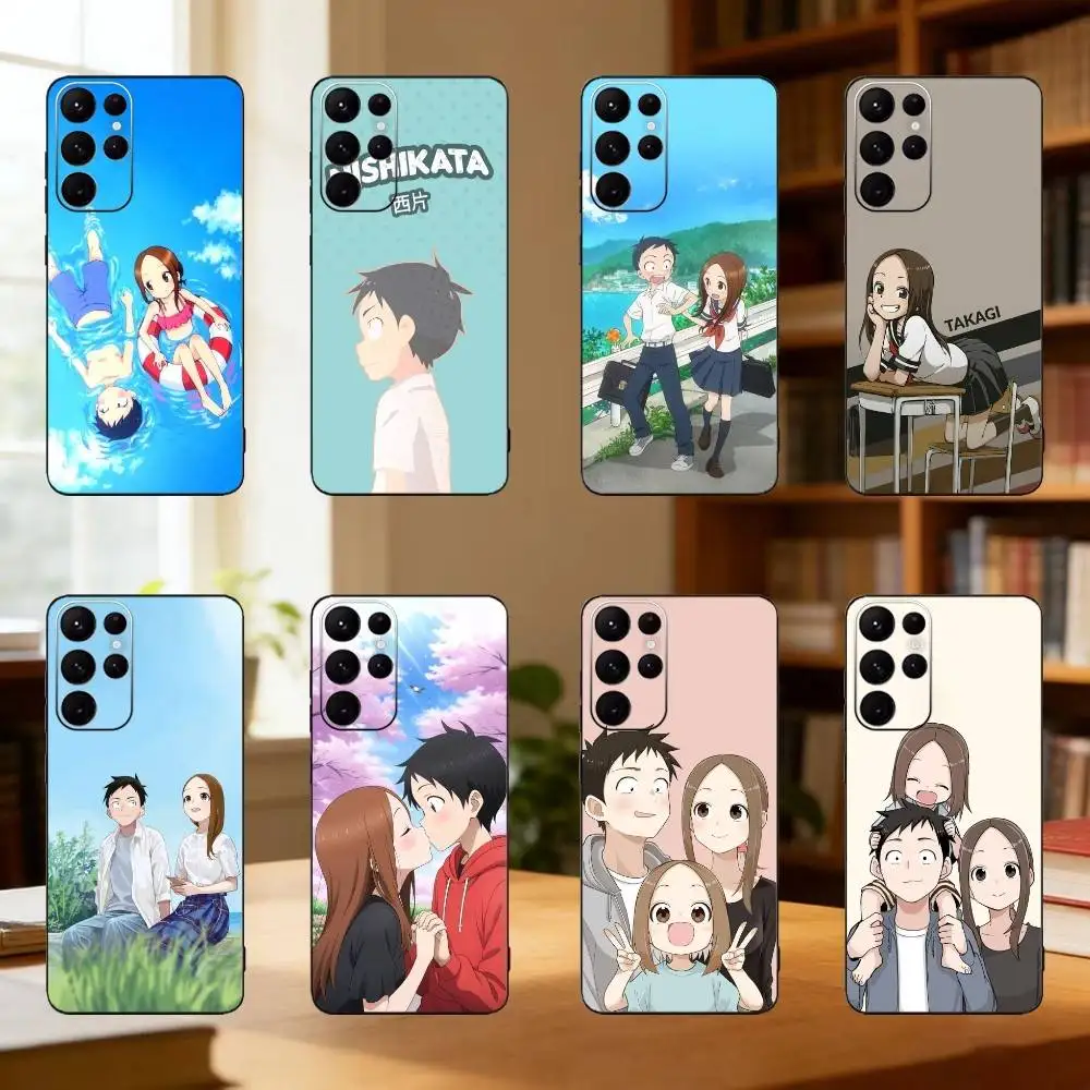 

K-KarakaiS Jozu no T-Takagi-San phone Case For Samsung S25,24,21,22,23,30,Ultra,20,Plus,Fe,Lite,Note Soft Black Cover