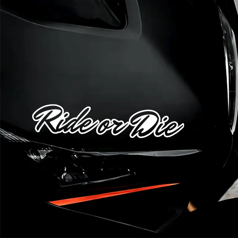 

1 шт. наклейка на мотоцикл "Ride or Die", водонепроницаемая виниловая наклейка для шлема, велосипеда, скутера, электросамоката, MTB
