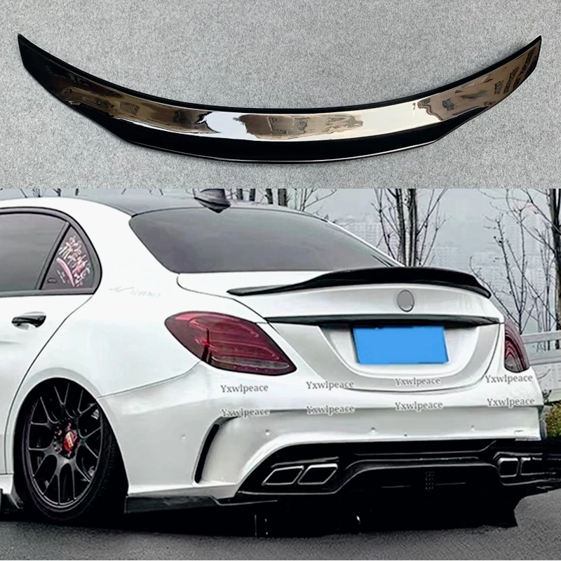 PSM Style For Benz C Class Sedan 4-Door W205 C63 AMG C180 C200 C260 C300 Spoiler 2015- 2019 High Quality ABS Rear Trunk Spoiler