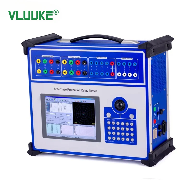 VLUUKE LND-1200 High Precision Six Phase IP67 Protection Tester Secondary Injection Relay For Set Electronic 0.2 Accuracy