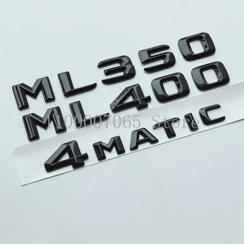 2015 Sharp Glossy Black Letters ML270 ML350 ML400 CDI 4Matic Emblem for M Class Car Trunk Nameplate Logo Sticker