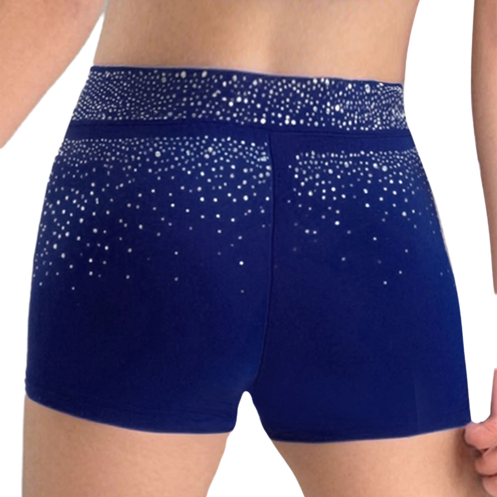 أطفال بنات الشكل التزلج الرقص قصيرة تألق الراين الخامس الجبهة بسط السراويل ل البهلوانية الجمباز أداء الباليه #4