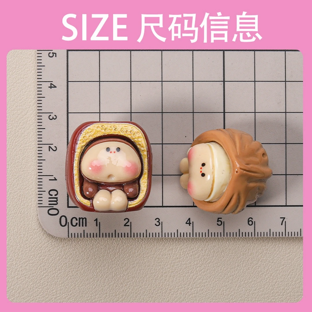 Two Sets/10pcs New DIY Doll Charms New Year's Nut Home Decorations Resin Trendy Play Toy Accessories Gifts Z2206