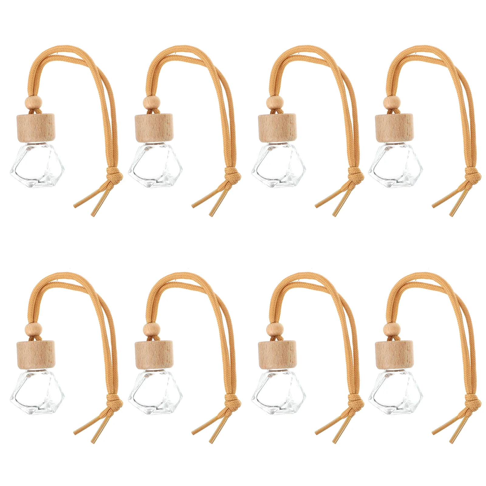 

10Pcs Hanging Perfume Bottles for Car Air Freshener Diffuser Pendants Refillable Glass Containers Purify Interior Odor Auto