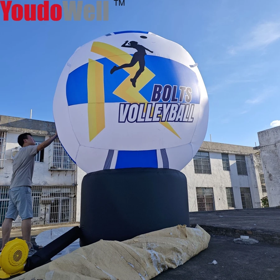 Custom 3m High Unisex Volleyball Model with Base PVC Oxford Cloth Blower for Playground Usage for Sports Field