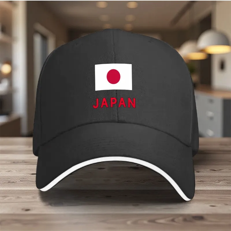 Japan Flag Baseball Cap Polyester Adjustable Embroidered Country Outline Outdoor Sports Cap