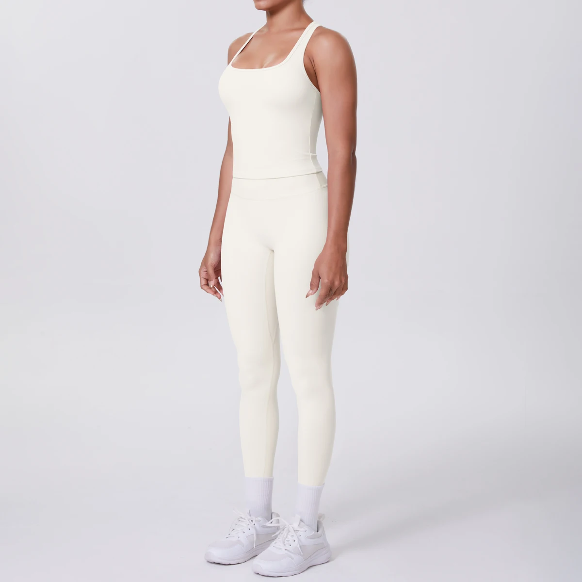 Yoga Top Set Fitness Gym Anzug Training Ärmellose Sport Gym Tops Crossover Zurück Sport Unterwäsche Bauch-steuer Abnehmen – Detail 30