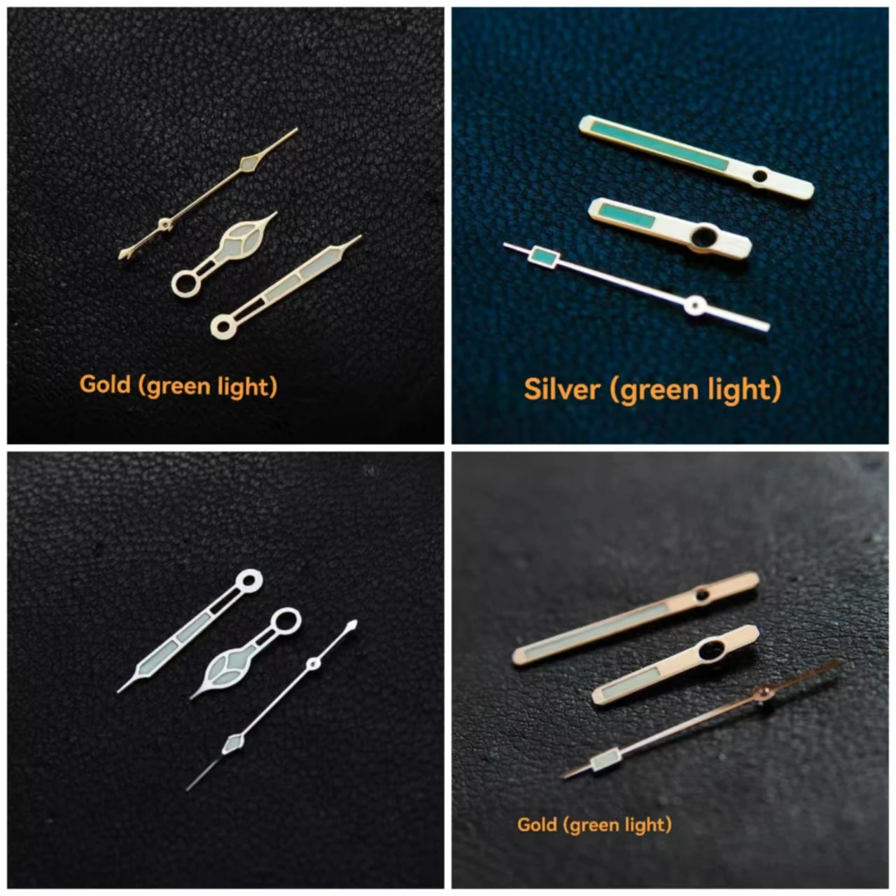 High quality watch hands with silver and gold three pointer super strong C3 green night light suitable for installing NH35NH36