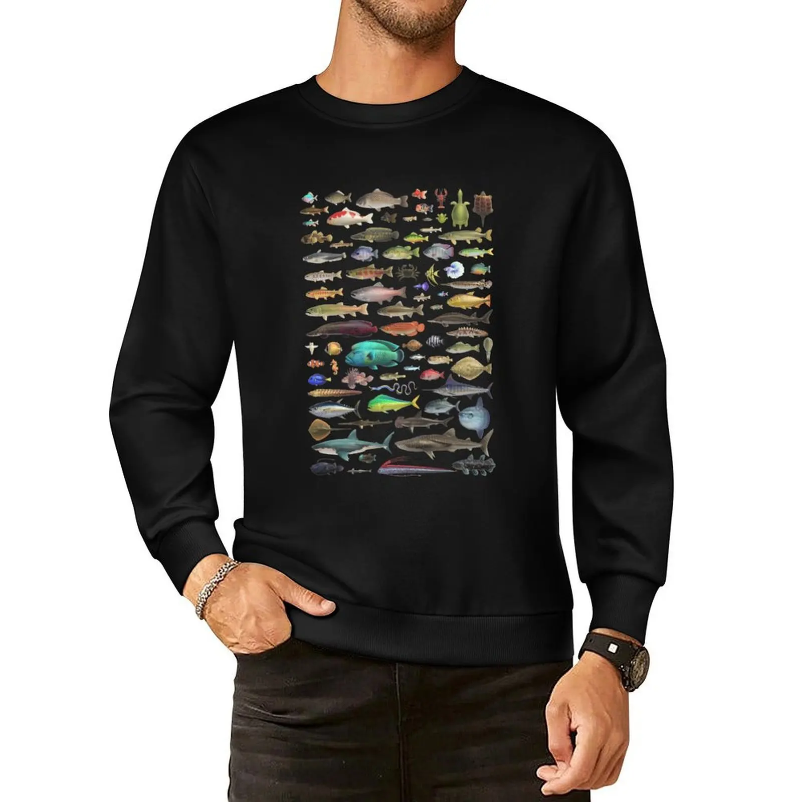 

ALL FISH N STUFF Critterpedia Pullover Hoodie fashion men autumn jacket men men sweatshirt