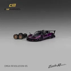 CM Model 1:64 Pagani Zonda REV Purple alloy car model - twin wheels - in stock