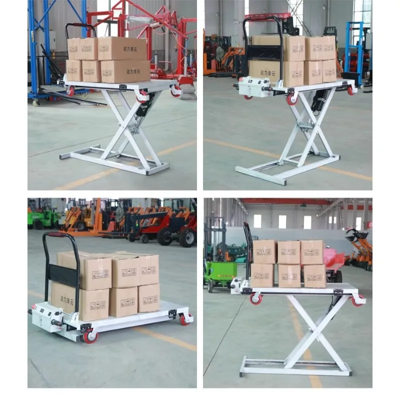 

Portable Electric Hydraulic Lift with Drone Transport Scissor Lift Slide Mobile Push Flatbed Truck