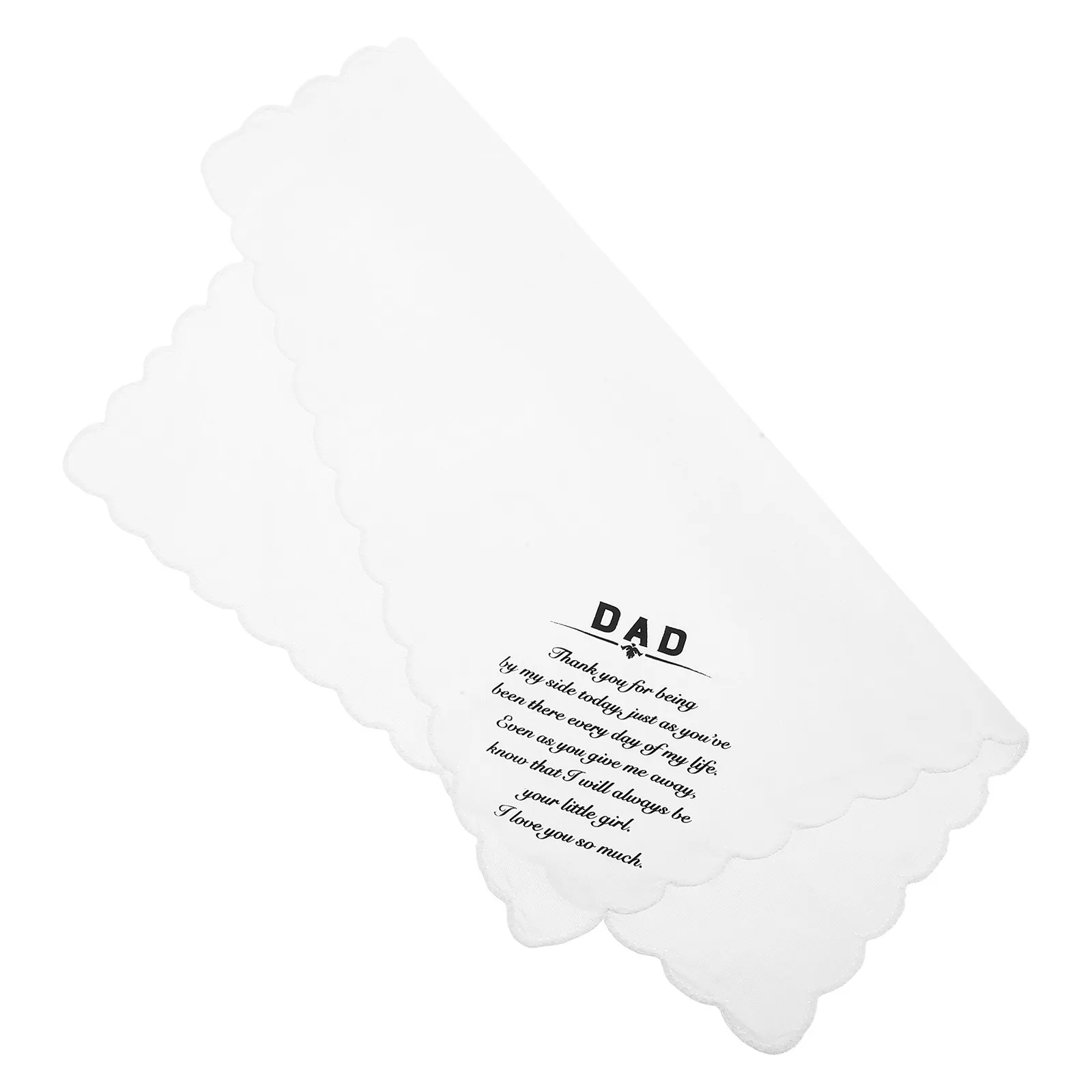 Wedding Handkerchief Embroidered Keepsake Handkerchiefs Bride Gift Dad from Daughter Wedding Day Sentimental Gift for Father