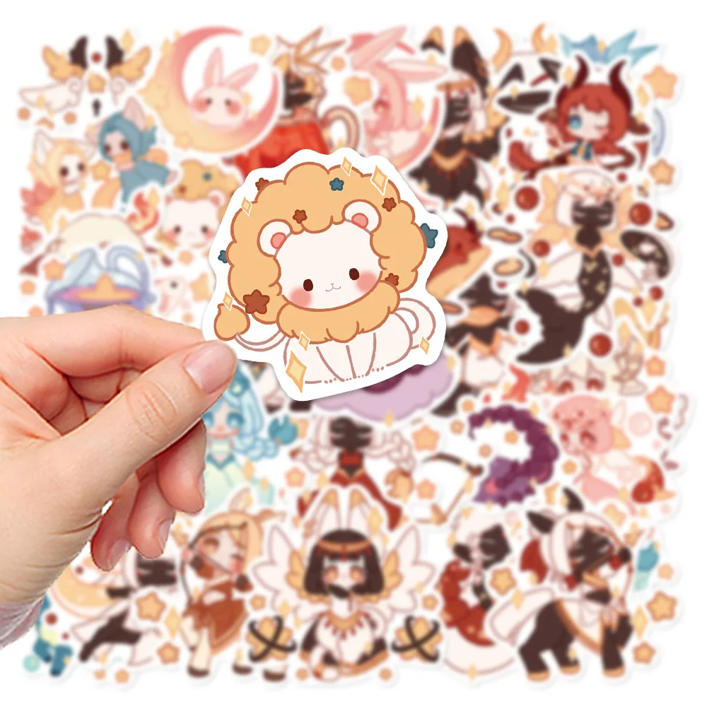 10/36psc Cute Cartoon Constellation Stickers Kawaii Aesthetic Decals Kid Toy Laptop Phone Notebook Suitcase Graffiti Sticker