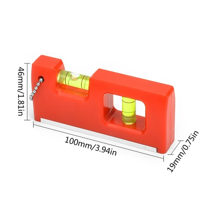 4Inch Torpedoes Level and Ruler, 180/90 Degree Bubble,Level Tool For Leveling, Measuring, Markingand Cutting