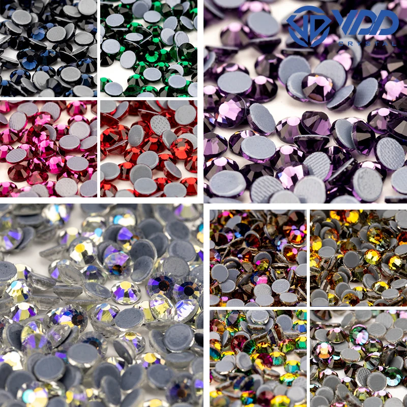 VDD 10000Pcs Bulk Wholesale High Quality Glass Crystal Hot-Fix Rhinestones Flatback Glitter Strass Stones For DIY Fabric Garment