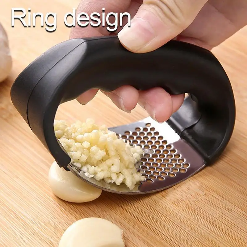 1Pc Stainless Steel Garlic Press Crusher Manual Garlic Mincer Chopping Garlic Tool Home Garlics Masher Artifact Kitchen Gadgets