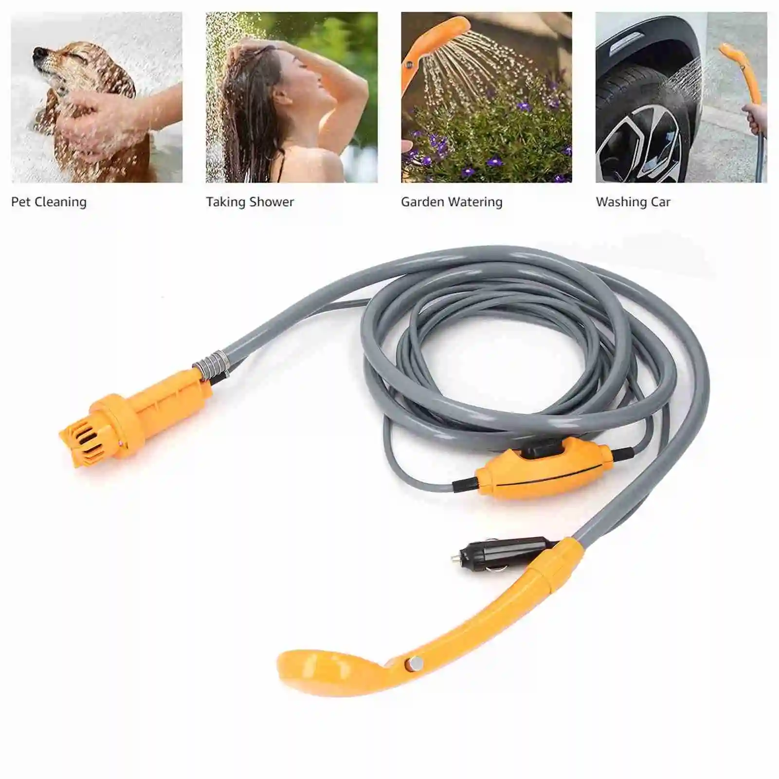 

Автомобильный душевой комплект 36 Вт, портативный электрический автомобильный душевой комплект для мойки автомобилей, уличный кемпинг, орошение