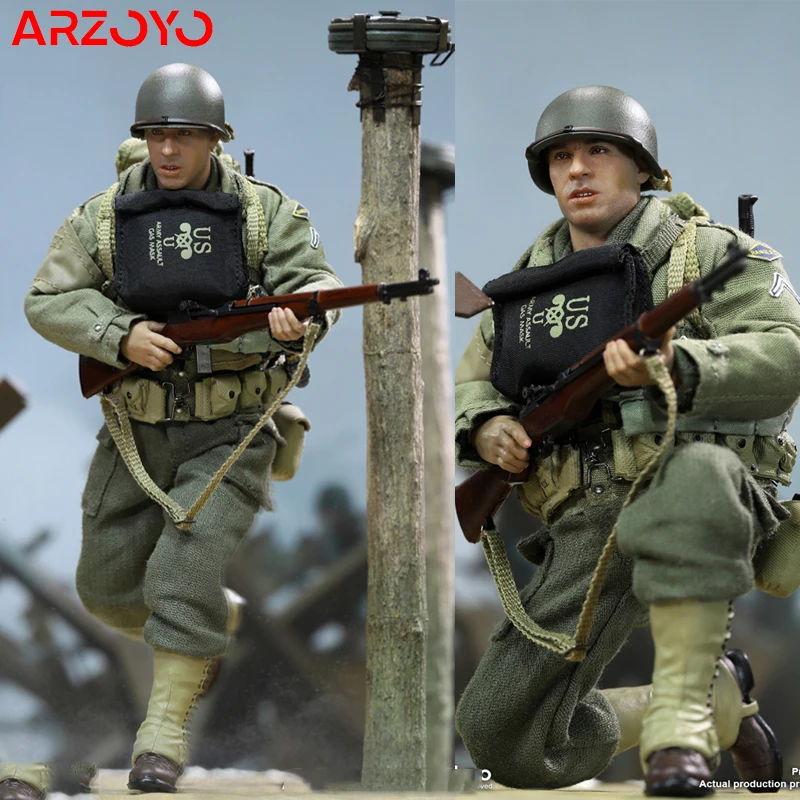 

DID XA80011 1/12 WWII US Rangers Capazzo Figure Model 6'' Male Soldier Action Figure Body Doll Full Set Collectible Toy