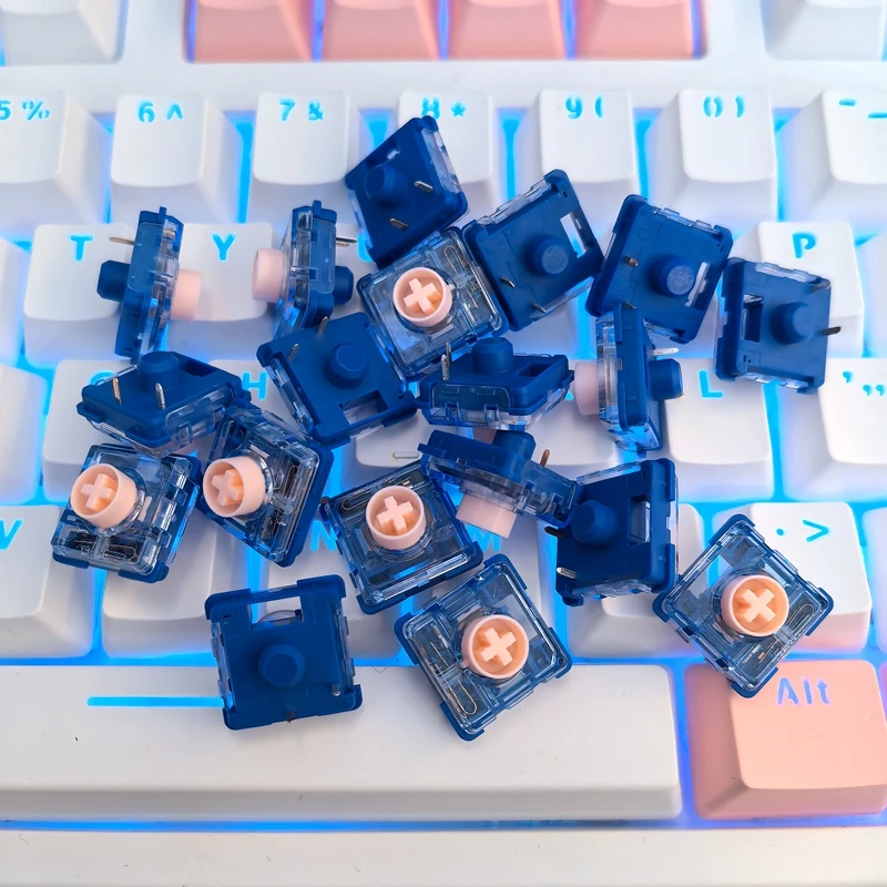 Kailh Islet rose Mini commutateurs linéaires silencieux à profil bas 35g pour clavier mécanique Deep Sea Islet 1353Hitbox clavier de jeu