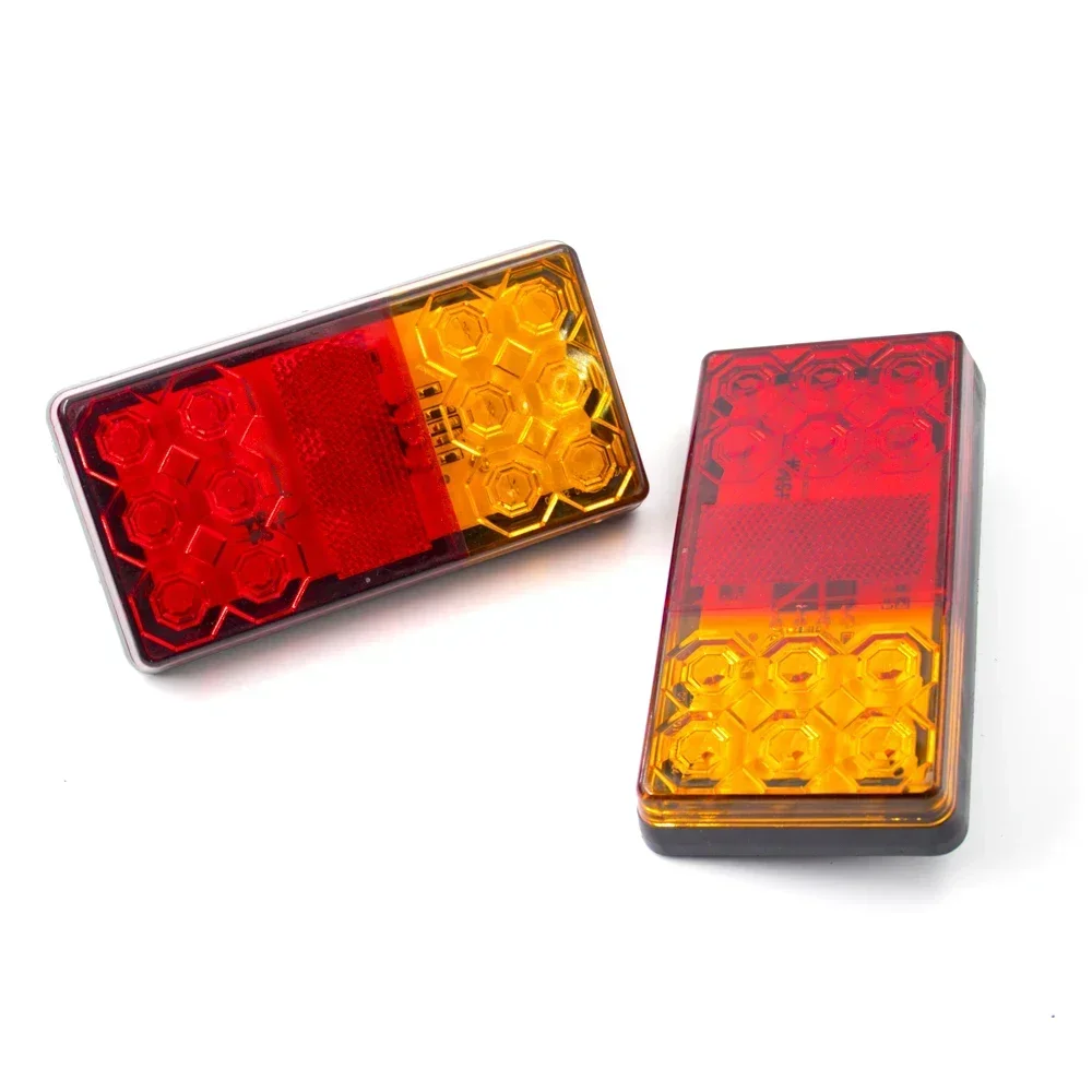 2szt Wodoodporne tylne światło LED 12V 24V 12 Stop Ostrzeżenie tylne Światło kierunkowskazu Lampa samochodowa Ciężarówka Przyczepa Przyczepa kempingowa Łódź — zdjęcie 6