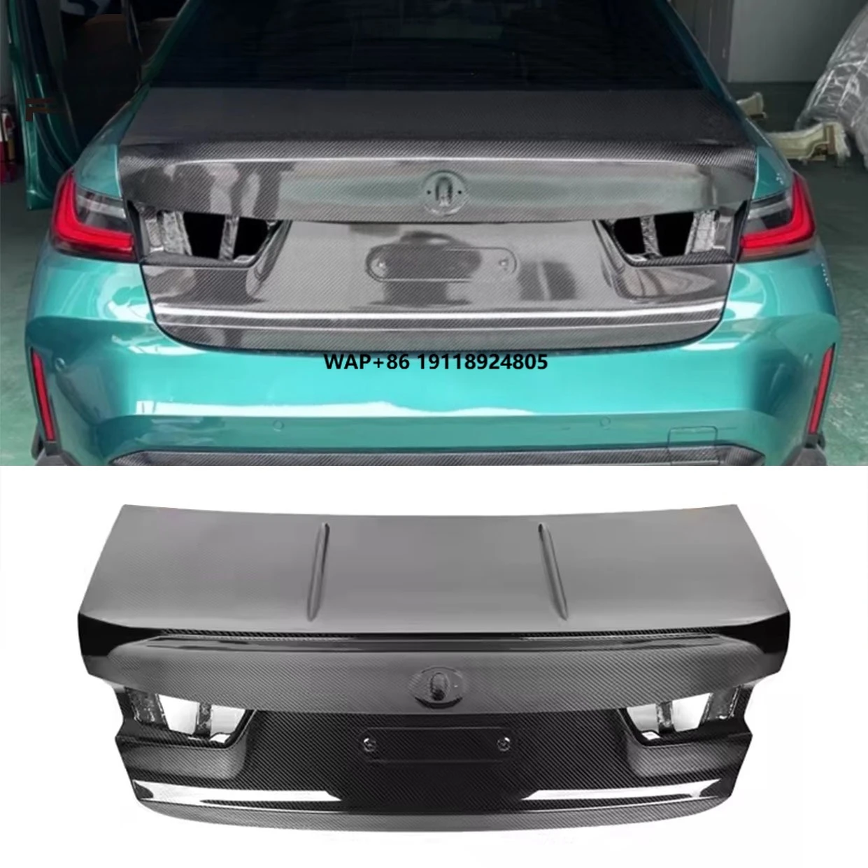 

Dry Carbon Fiber CSL Style Rear Trunk Lid Cover for 3 Series G20 G80 M3 2020+ Car Replacement Rear Trunk Lid