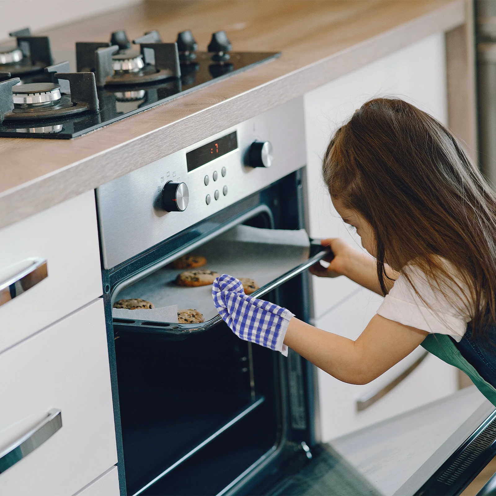 

2 Pcs Kitchen Oven Gloves Potholder and Microwave Accessories Mittens Ovens Baking Cooking Mitts Mini