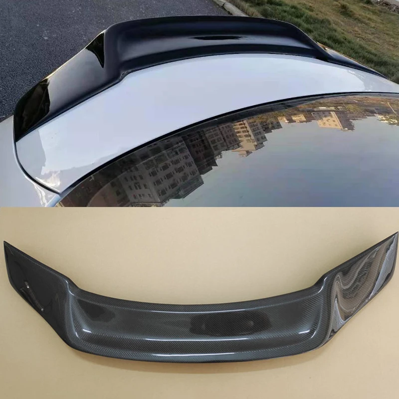 For NEW Kia K3 Cerato Real Carbon Fiber  Accessory Spoiler Car Trunk Black Tail WING Body Kit R Style 2019-2023 Year