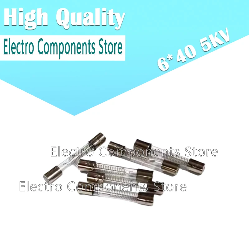 5PCS High Voltage Fuse Tube 6*40 5KV 0.6A 0.65A 0.7A 0.75A 0.8A 0.85A 0.9A 6*40MM