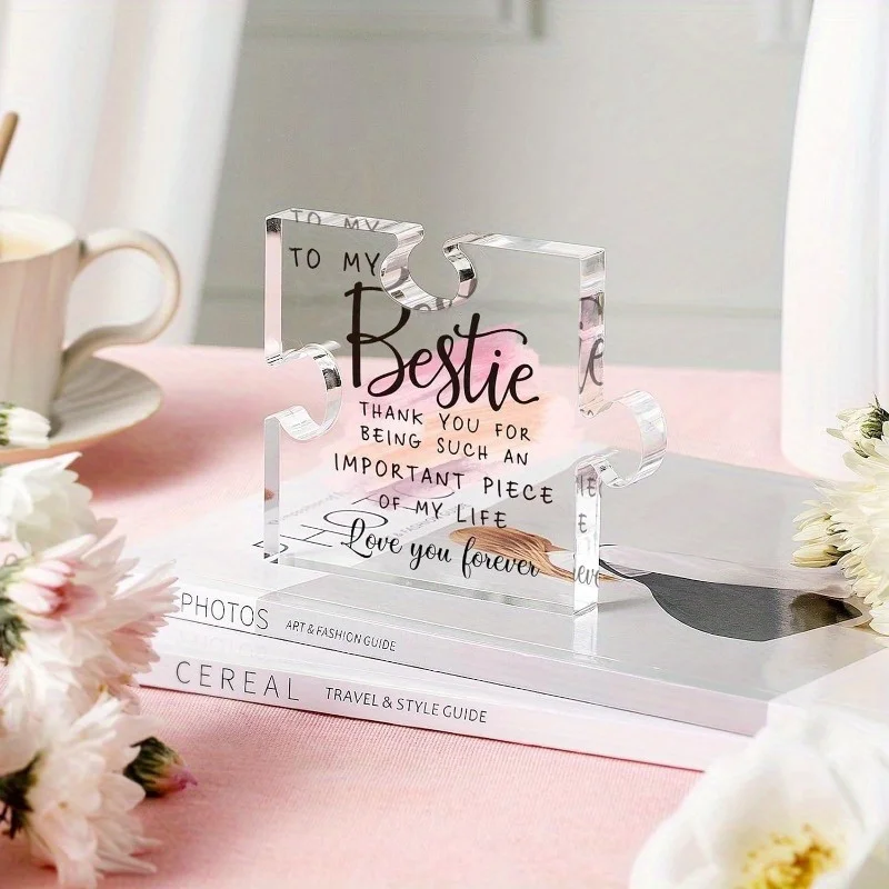 لغز Bestie Friendship - مجموعة هدايا أكريليك سميكة 0.6 بوصة لأخوات الروح