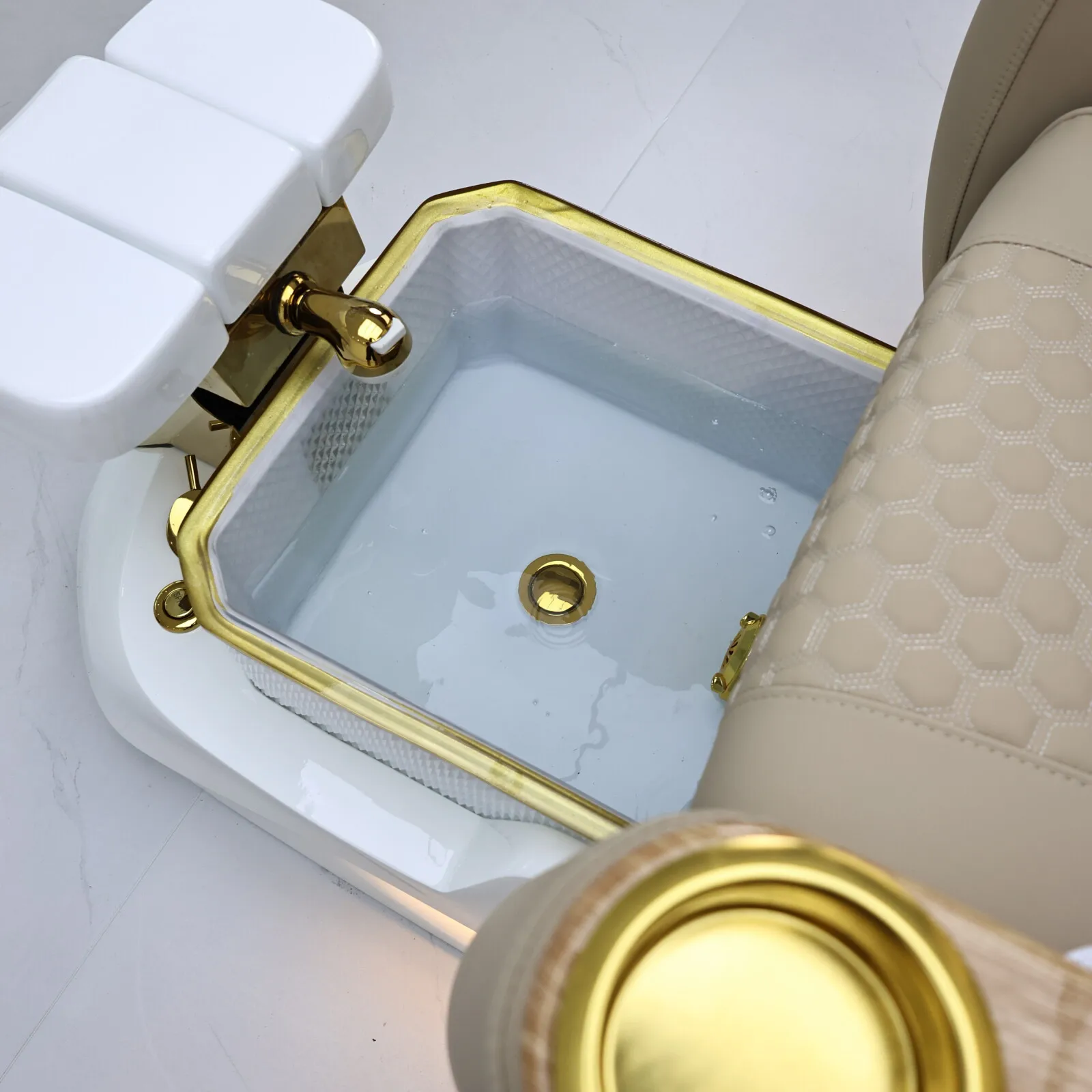Factory Customized Automatic Lying Pedicure Chair Fabric Craft Foot Bath Spa Massage Chairs Nail Salon Sofa - view 6