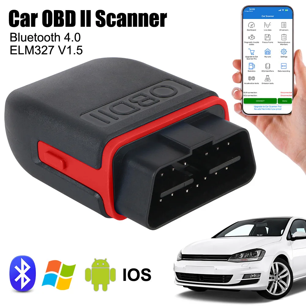 

Auto Accessories Car Code Reader OBD2 Scanner Wireless Repair Tools Battery Engine Scan ​ELM327 V1.5 Car OBD II Diagnostic Tools