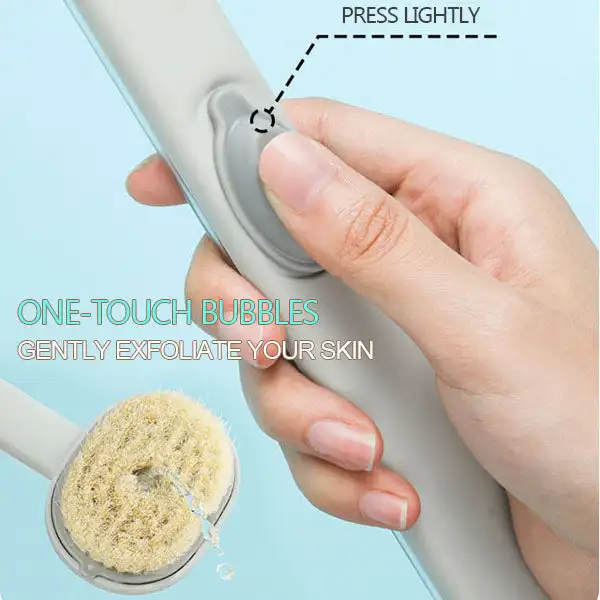 Long Handle Liquid Bath Brush Bathroom Body Brushes Back Body Bath Shower Sponge Exfoliating Scrub Massager Skin Cleaning Tools