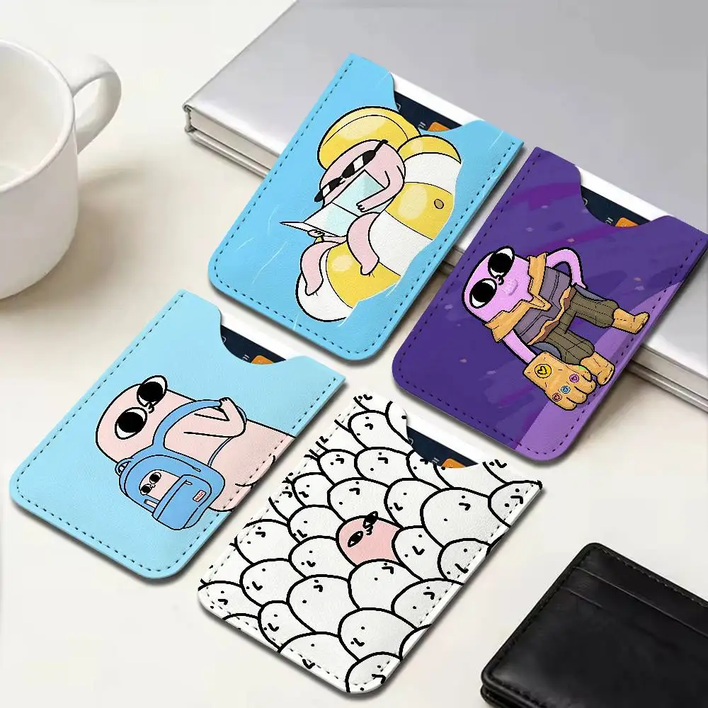 Lovely Ketnipz Cartoon Ultra Slim Men Leather Mini Wallet Lightweight Credit Bus ID Card Holder Case for Daily Business Use