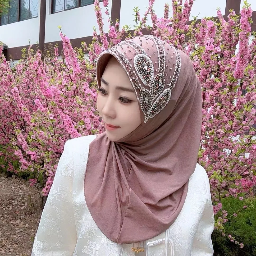 Hijab muslimischen Frauen Schal Kopftuch versand kostenfrei Luxus Quasten Schal Malaysia Gebet Kufi Islam Saudi-Arabien Mode neu 05212