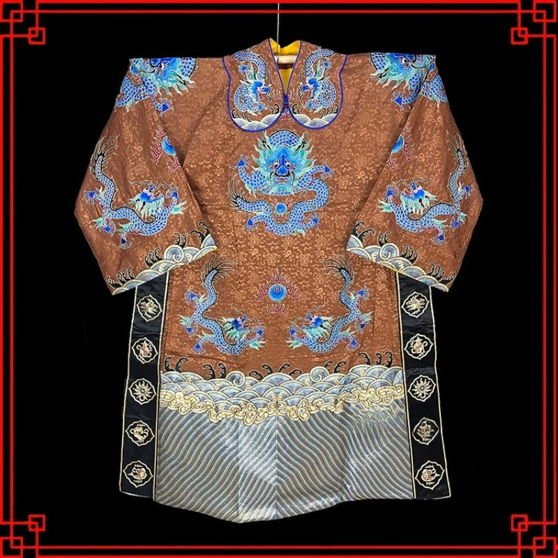 Opera Troupe Dragon Male Python Drama Ópera de Pekín Viejo Estudiante Primer Ministro Python Robe Emperador Emperador