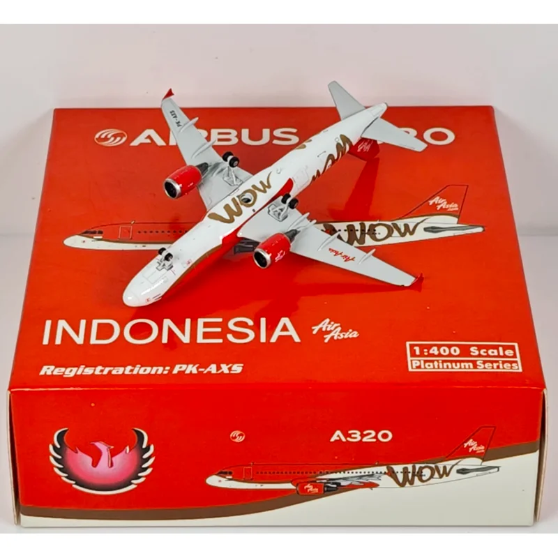 فينيكس 1:400 مقياس AirAsia A320 PK-AXS دييكاست سبيكة نموذج طائرة تحصيل زخرفة الزخرفية