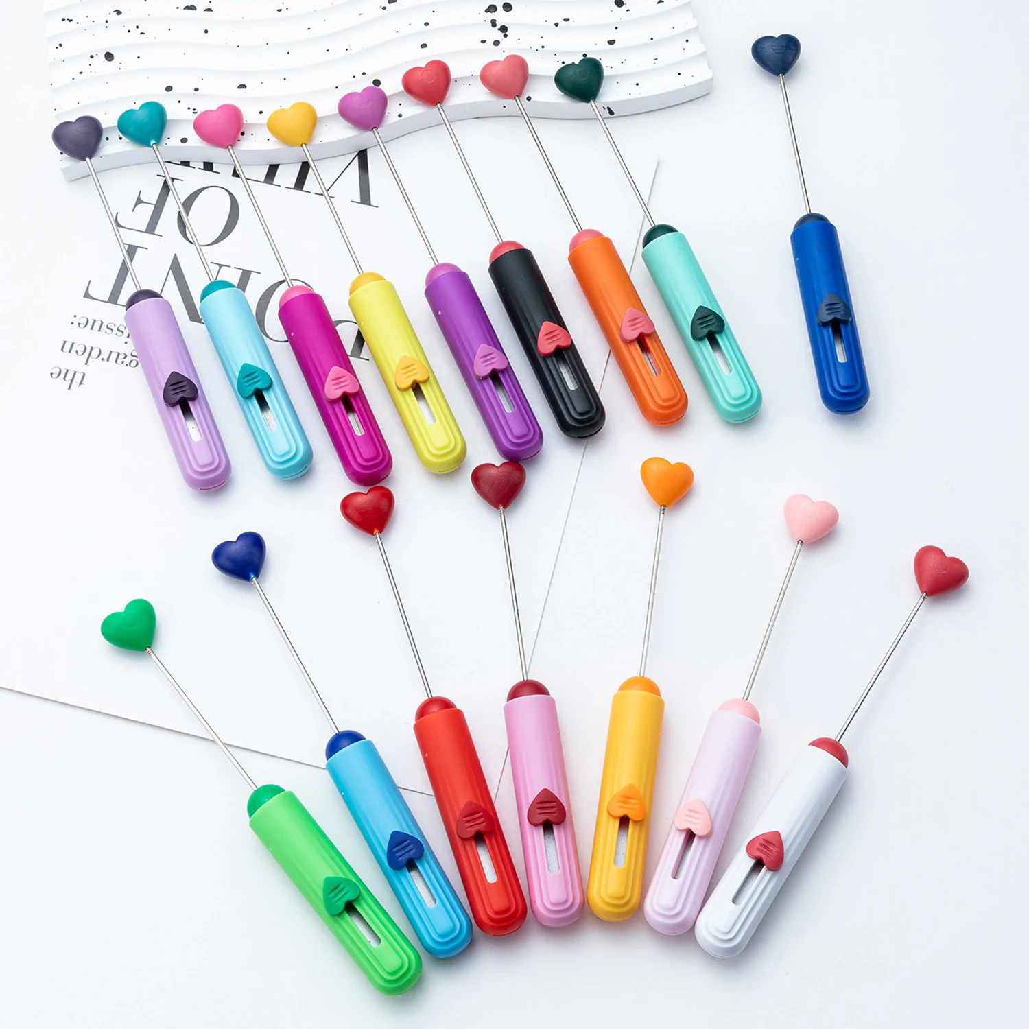 16-80Pcs Portable Heart DIY Beaded Box Opener – Retractable Parcel Cutter and Cutting Tool for Crafts & School