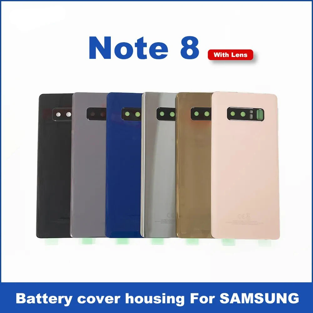 

New Battery Back Cover For Samsung Galaxy Note 8 N950 SM-N950FD Battery Back Cover Glass Back Door With Camera Lens