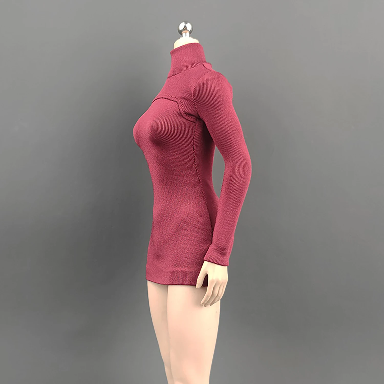 1/6 Female Long Knit Buttocks Bottomed Shirt Clothes Fit For 12'' TBLeague JIAOU Action Figure Body