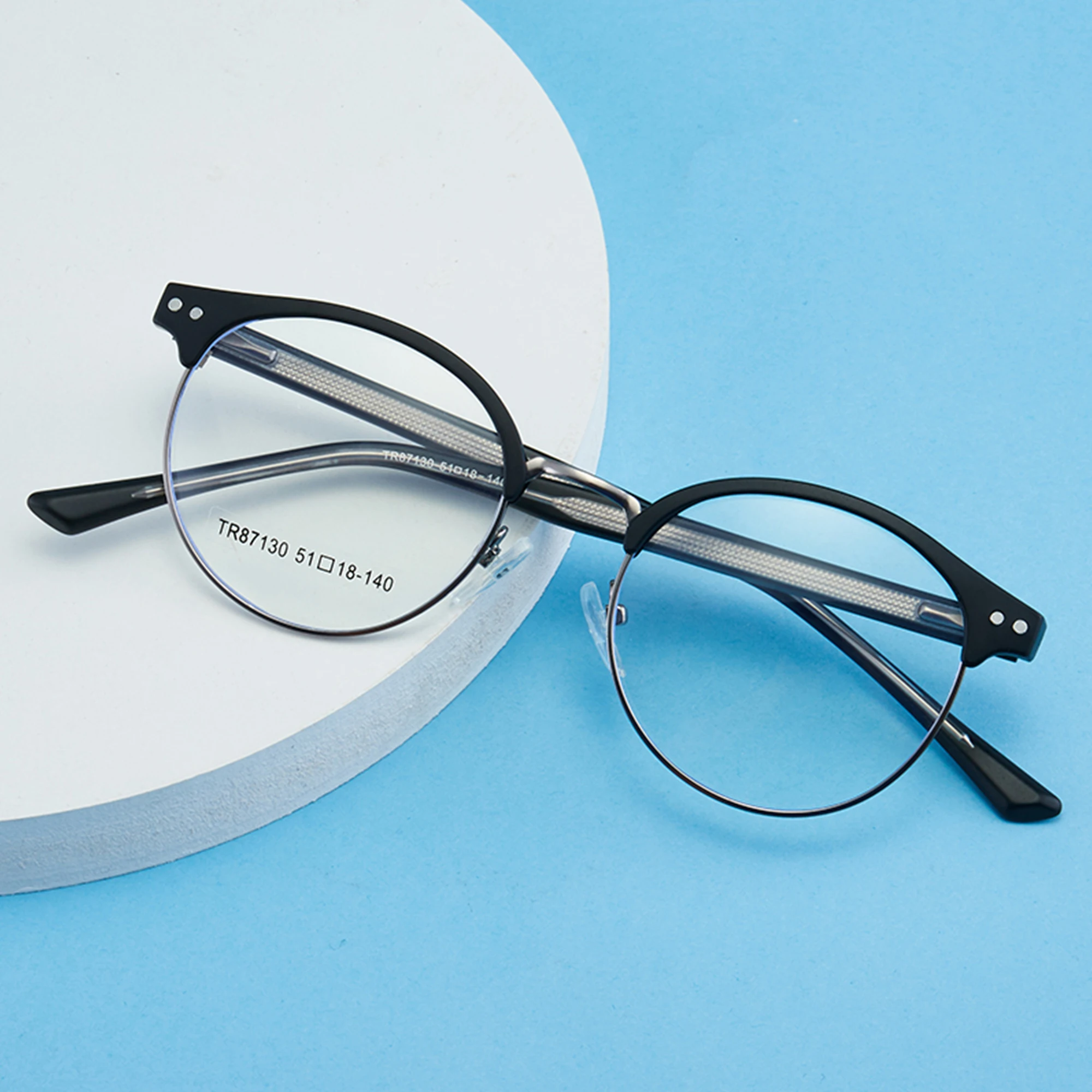 JMISUS ﻿Classics Retro Round Prescription Glasses Men Customised For Distance Lightweight Business Optical Glasses 2025