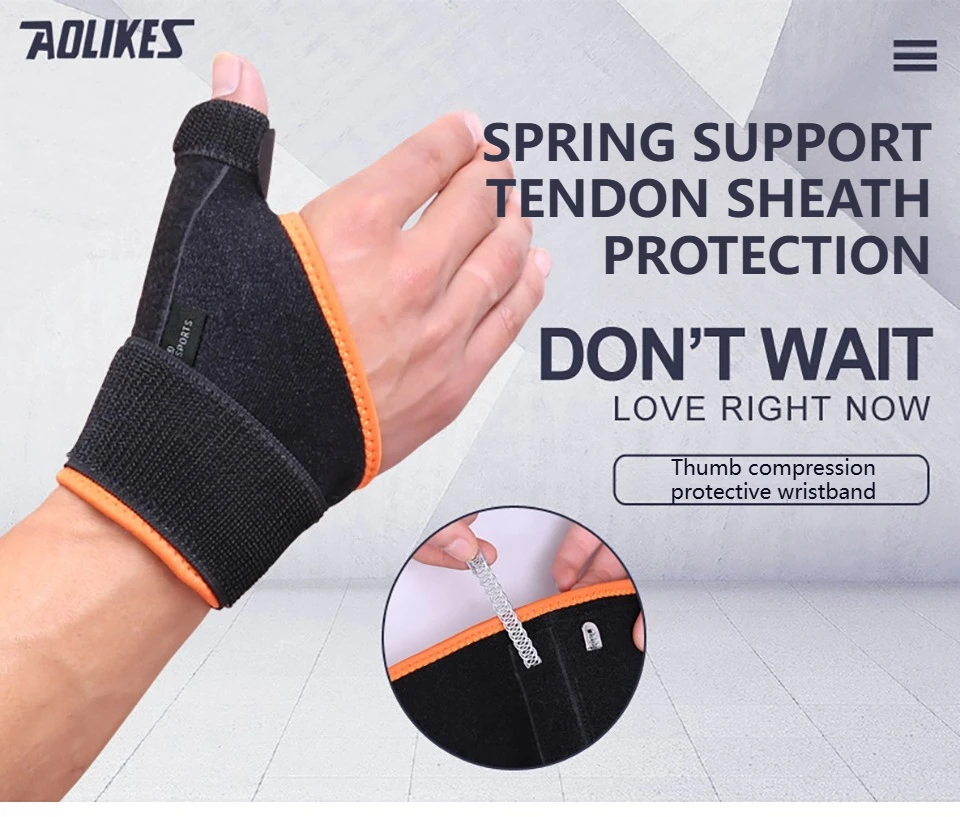 Aolikes 1 Stück Handgelenks tütze Daumens tütze, Handgelenks tütze Daumen Spica Schiene, Handgelenk/Hände/Daumen Stabilisator gegen Verstauchungen, Arthritis – Detail 1