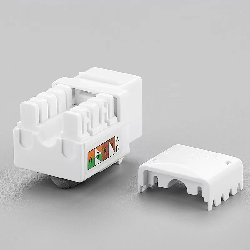 Imagem -03 - Htoc Cat6 Keystone Rj45 Gigabit Módulo Desmascarado Soquete de Instalação de Cabo de Rede 90 ° Módulo