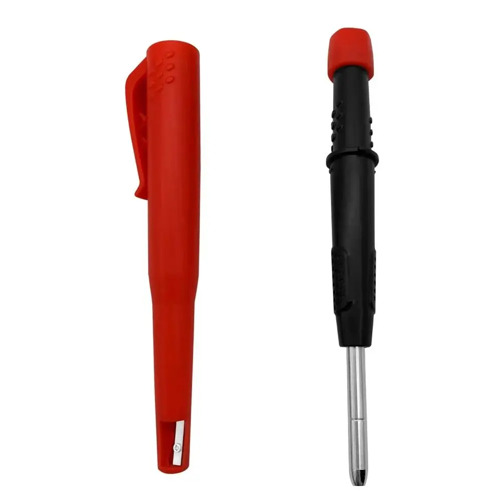 Precise Marking Carpenter Mechanical Pencil One-piece Design with Sharpener Mechanical Pencil Solid Pen Cap